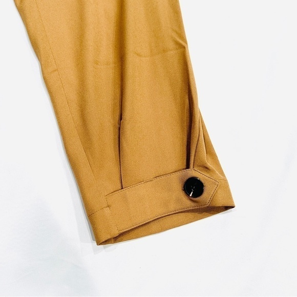 NWT Aware Vero Moda Yellow Ochre/Marigold Button Cuff Pant Mabel NW Ankle Pants - Picture 2 of 8